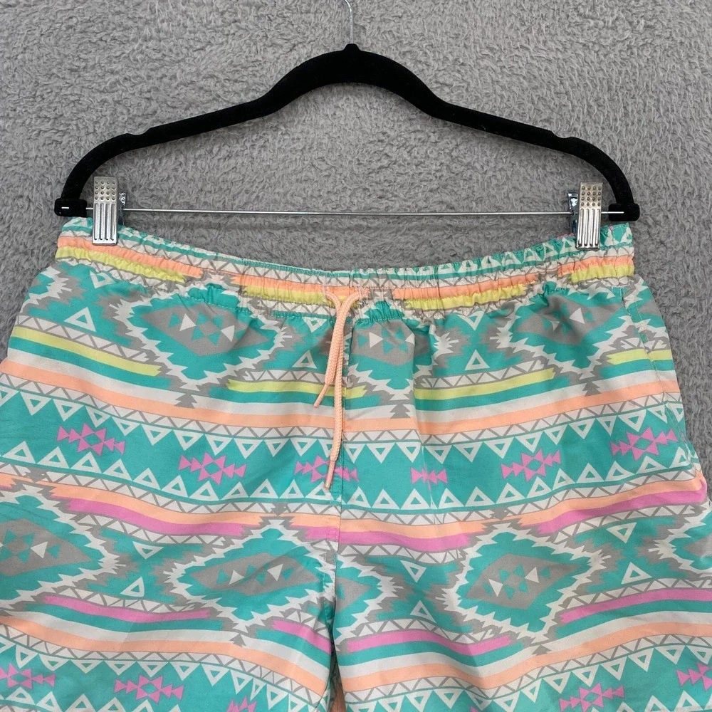 Chubbies Swim Trunks Mens XL Aztec Neon Colorful Summer Beach Swim‎ Shorts USA